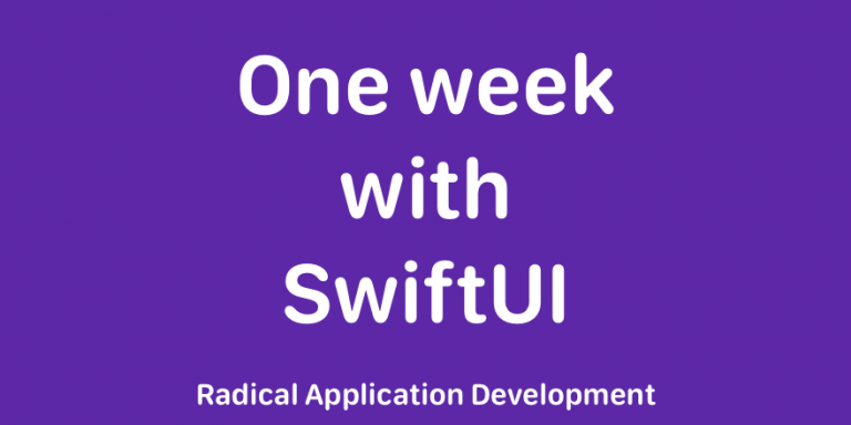 One week with SwiftUI