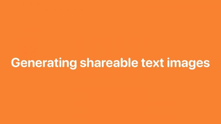 Generating Shareable Text Images