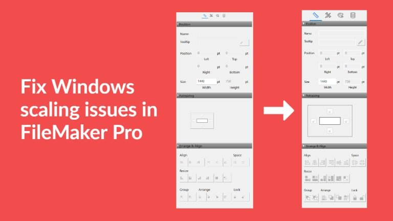 Fix Windows scaling issues in FileMaker Pro